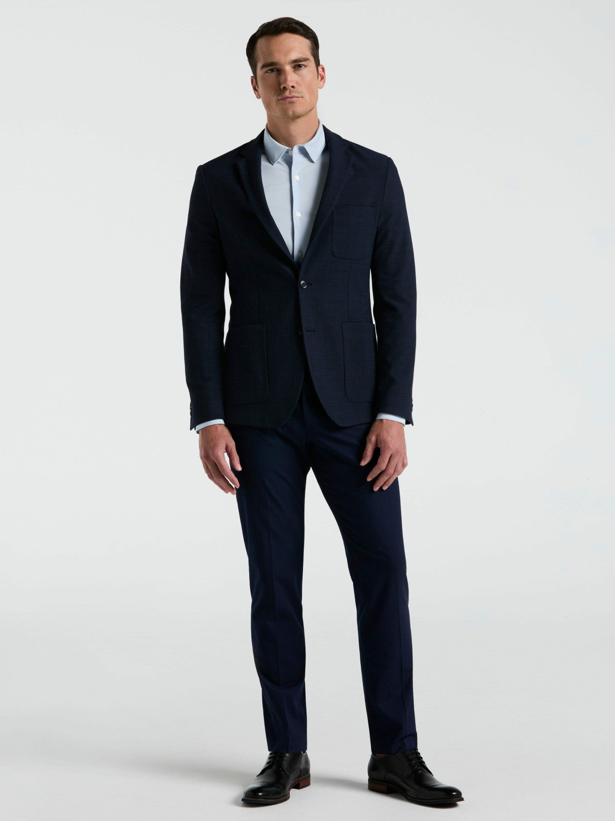 Slim Fit Textured Plaid Sportcoat | Perry Ellis