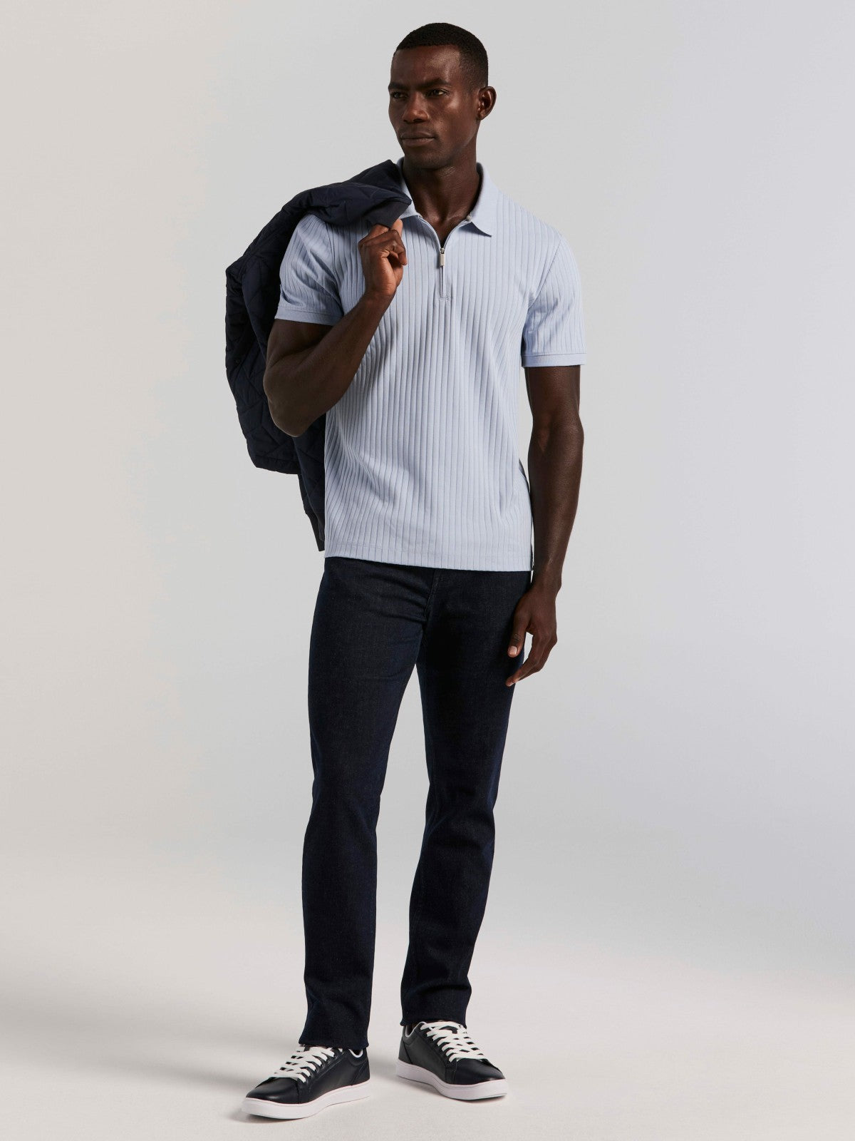 Slim Fit Indigo Rinse 5-Pocket Stretch Denim Jeans | Perry Ellis