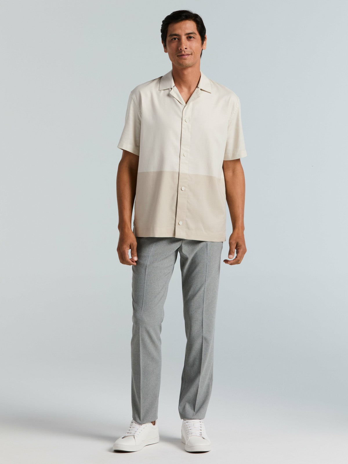 Tonal Colorblock Shirt | Perry Ellis