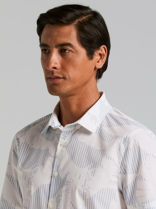 Slim Fit Feather Print Shirt | Perry Ellis