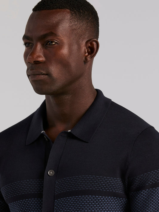 Cotton Modal Textured Button Front Sweater | Perry Ellis
