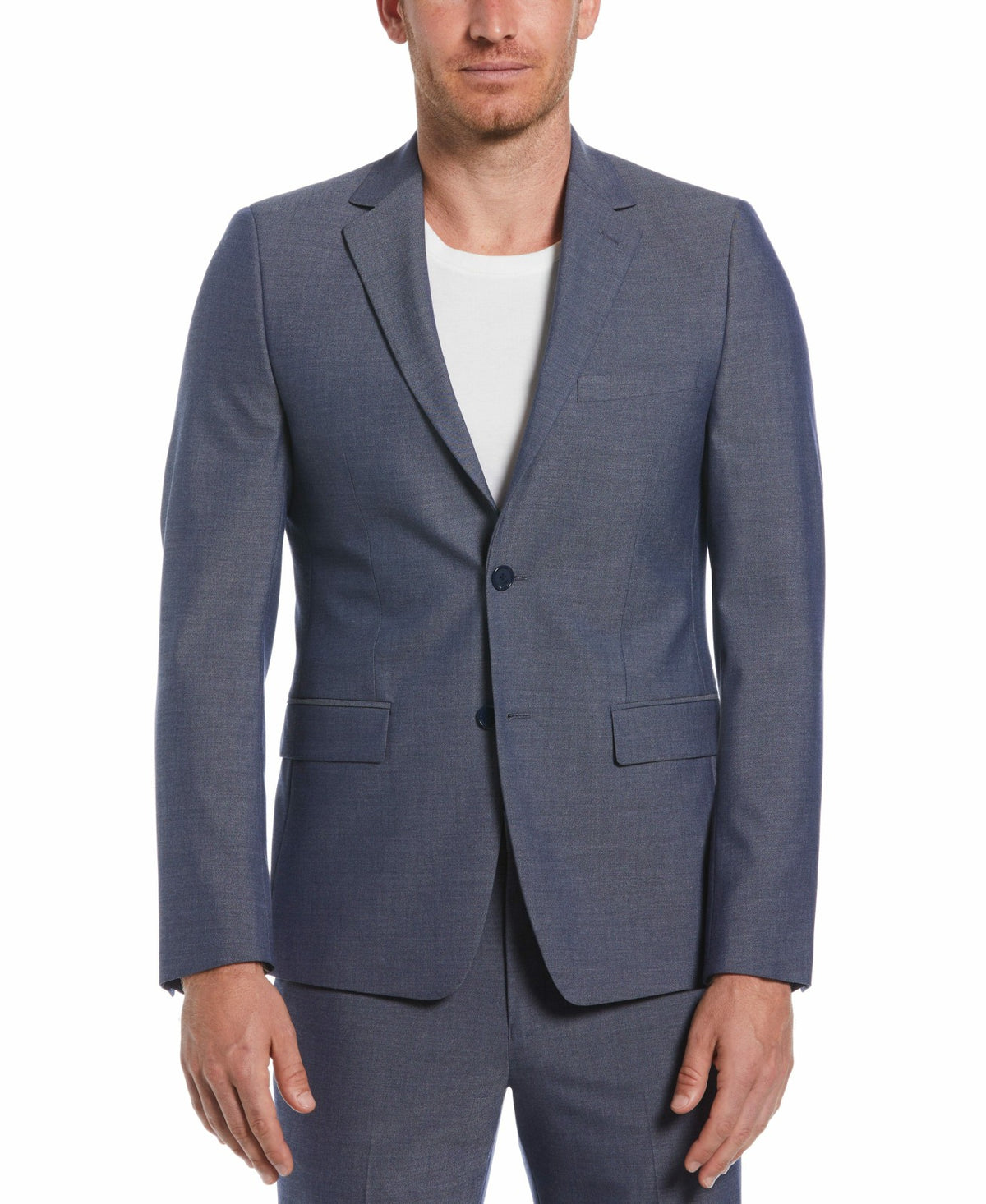 Skinny Fit Notch Lapel Iridescent Suit Jacket | Perry Ellis