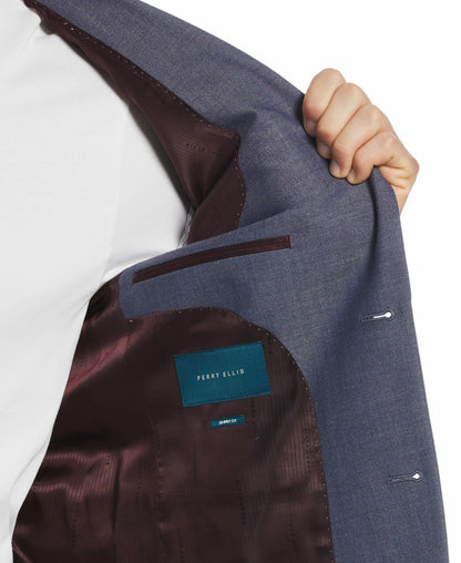 Skinny Fit Notch Lapel Iridescent Suit Jacket | Perry Ellis