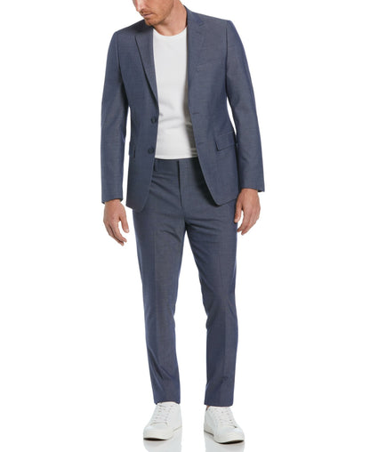 Skinny Fit Notch Lapel Iridescent Suit Jacket | Perry Ellis