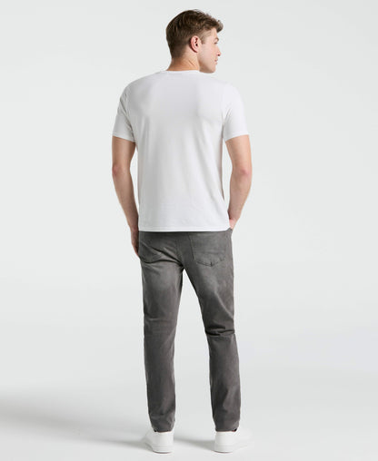 Men's Slim Fit Light Wash Grey Denim Pants | Perry Ellis