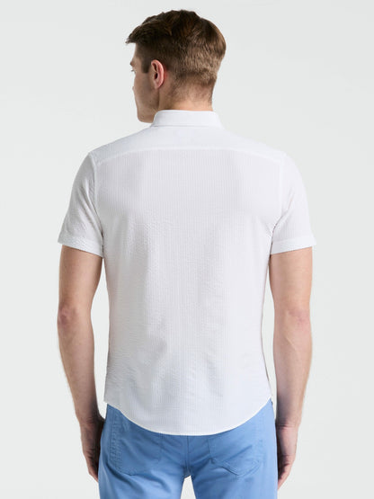 Stretch Seersucker Slim Fit Shirt | Perry Ellis