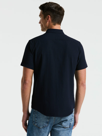 Stretch Seersucker Slim Fit Shirt | Perry Ellis