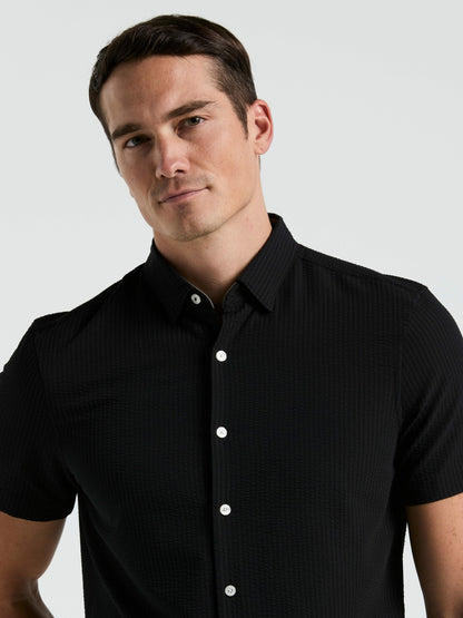Stretch Seersucker Slim Fit Shirt | Perry Ellis