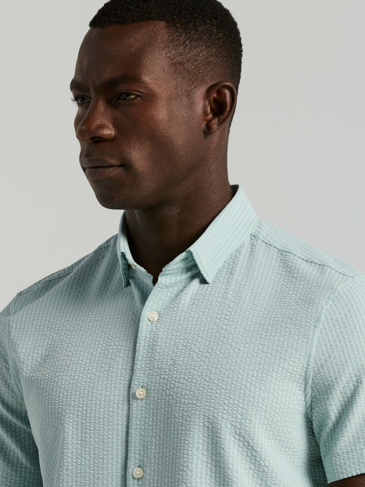 Stretch Seersucker Slim Fit Shirt | Perry Ellis