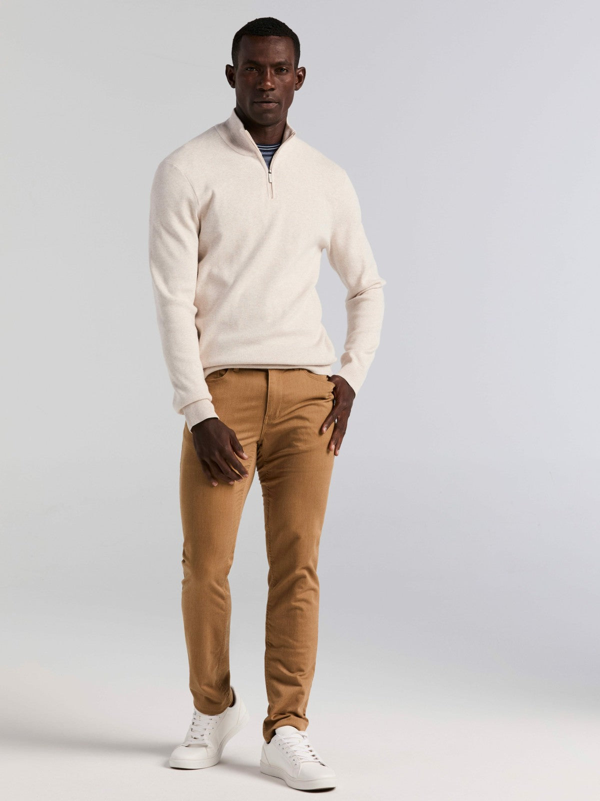 Tech Knit Quarter Zip Sweater | Perry Ellis