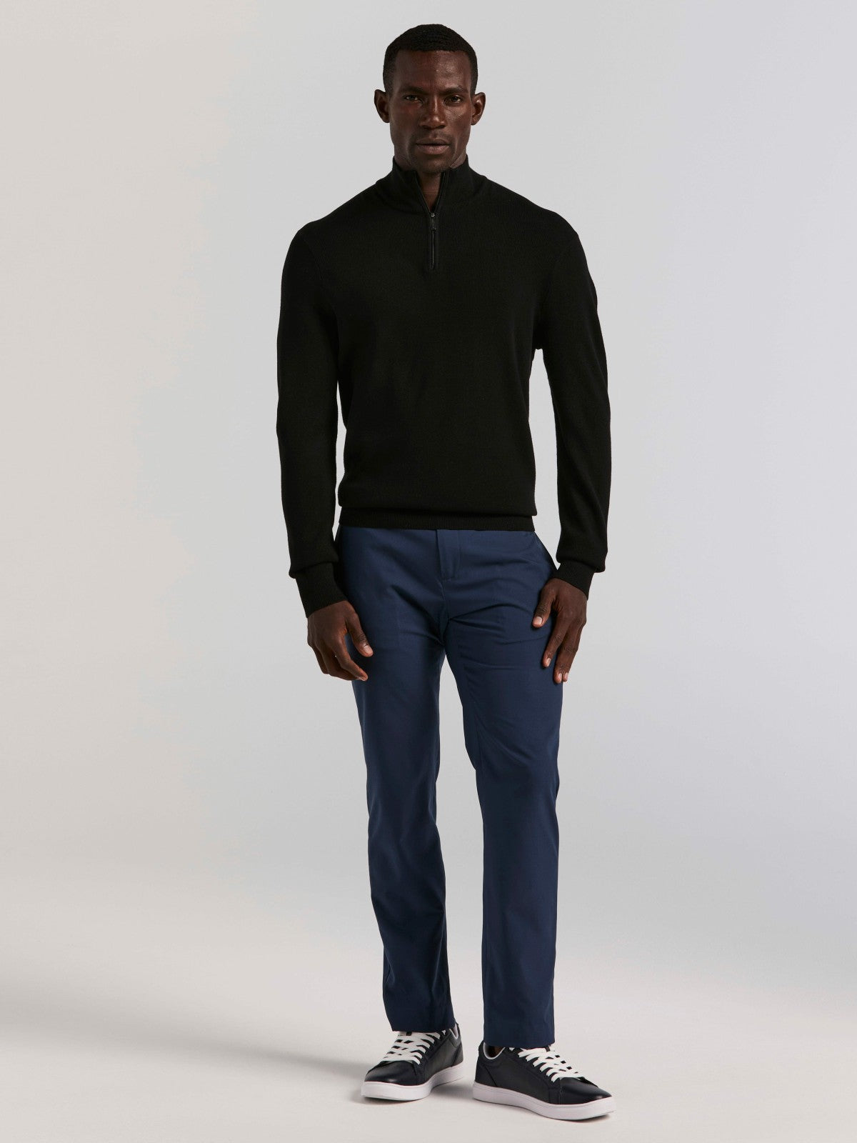 Tech Knit Quarter Zip Sweater | Perry Ellis