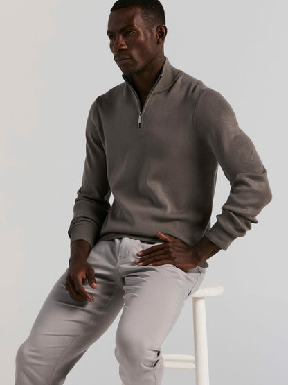 Tech Knit Quarter Zip Sweater | Perry Ellis