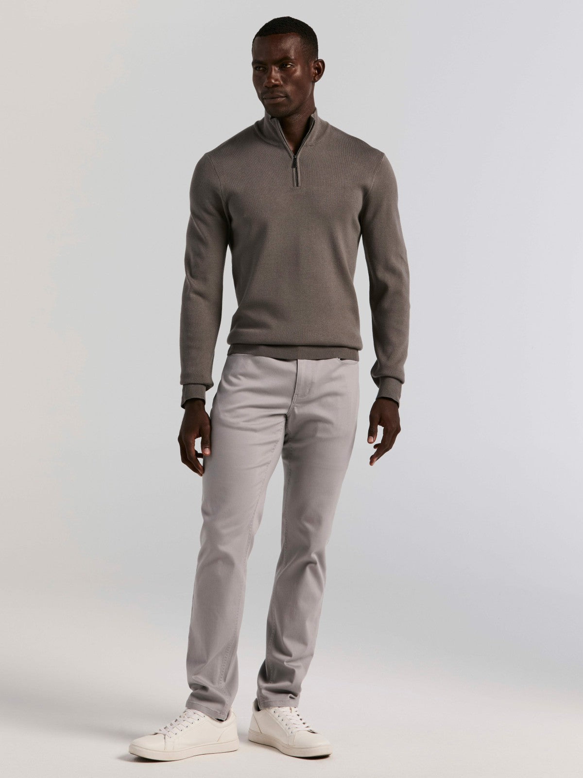 Tech Knit Quarter Zip Sweater | Perry Ellis