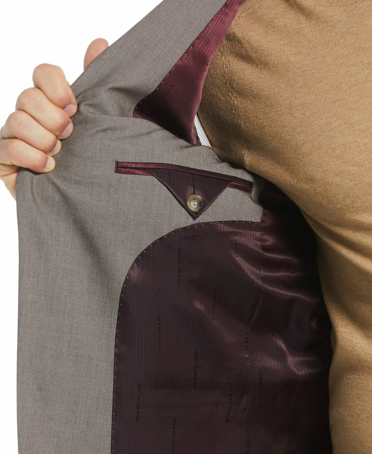 Skinny Fit Notch Lapel Iridescent Suit Jacket | Perry Ellis