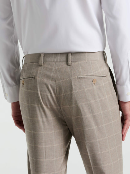 Skinny Fit Windowpane Pattern Suit Pant | Perry Ellis