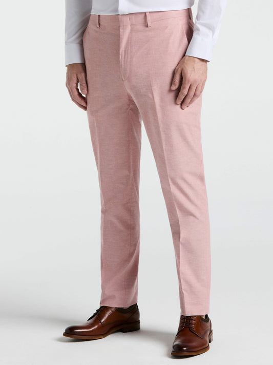 Slim Fit Solid Linen Blend Pant | Perry Ellis