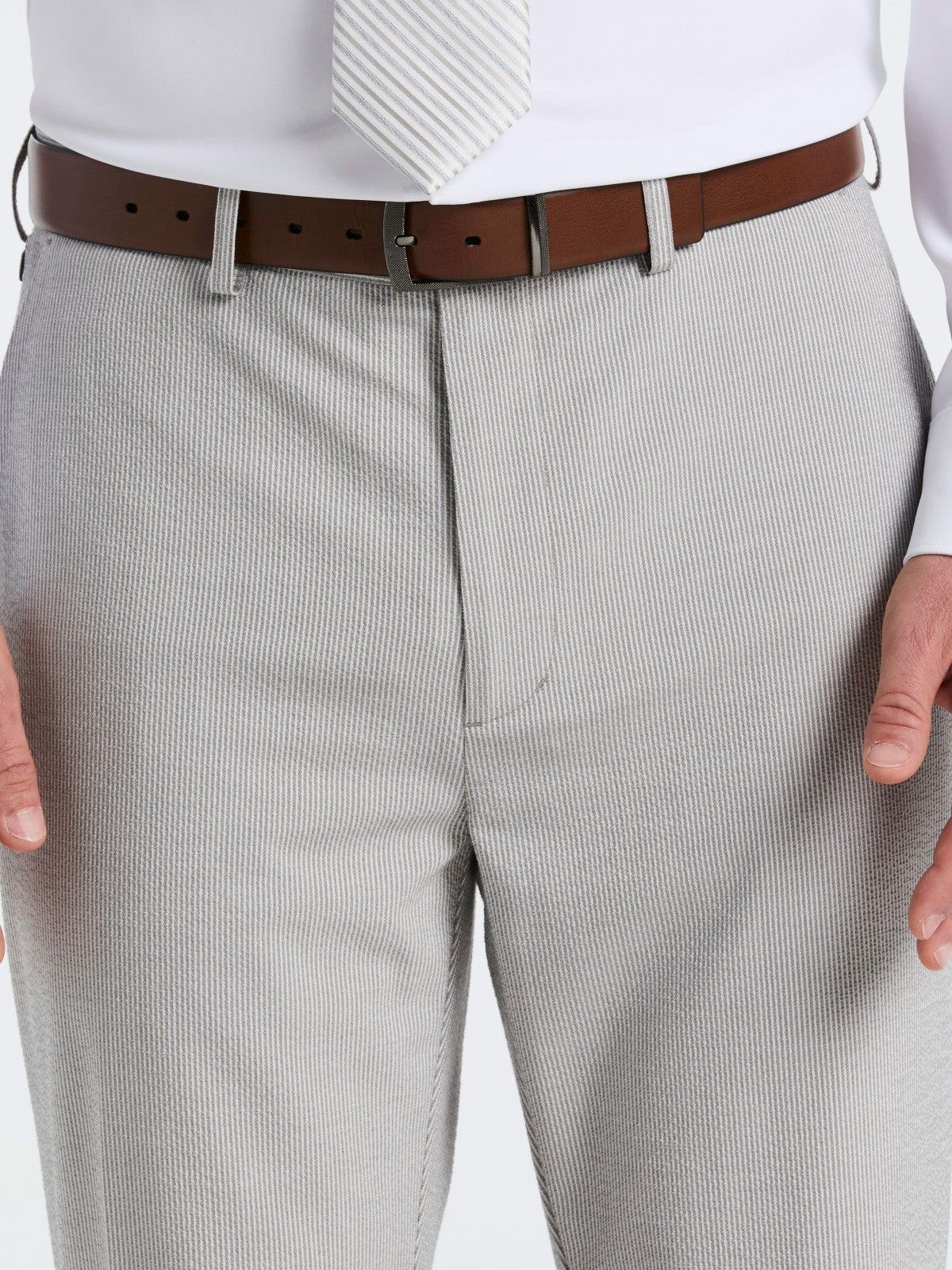 Slim Fit Seersucker Stripe Suit Pant | Perry Ellis