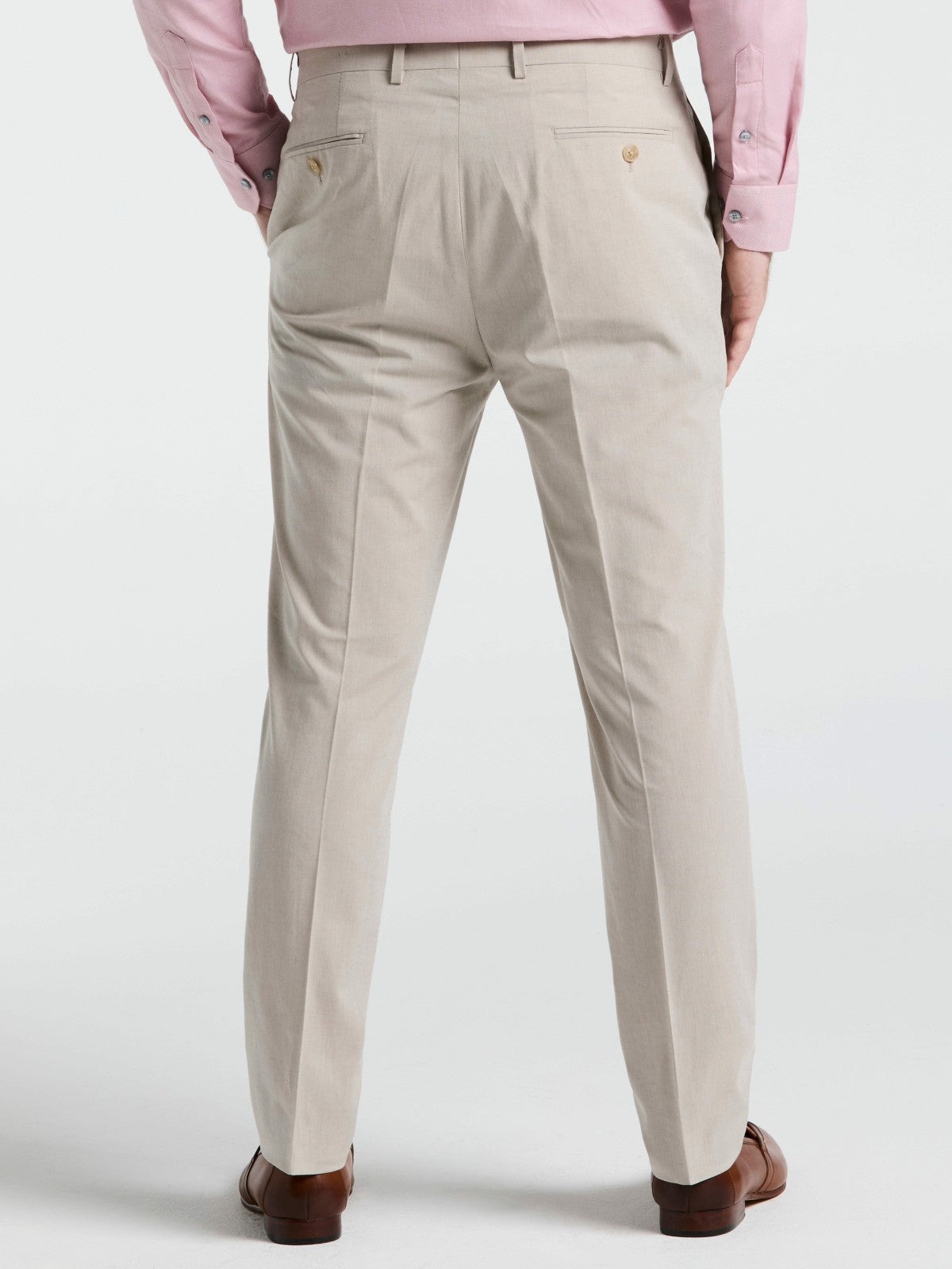 Slim Fit Solid Linen Blend Pant | Perry Ellis