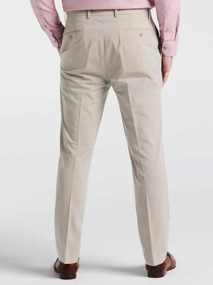 Slim Fit Solid Linen Blend Pant | Perry Ellis