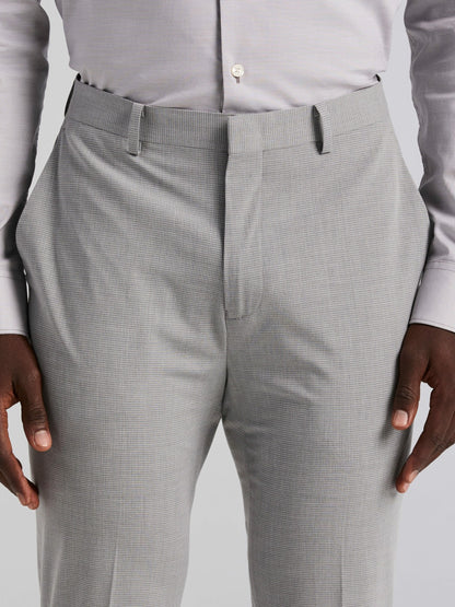 Slim Fit Mini Grid Pattern Suit Pant | Perry Ellis