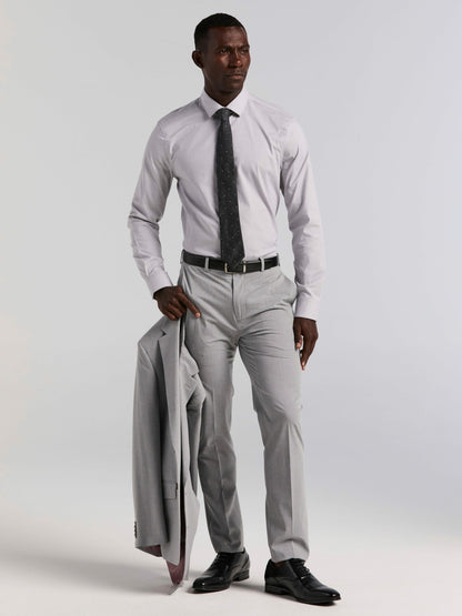 Slim Fit Mini Grid Pattern Suit Pant | Perry Ellis