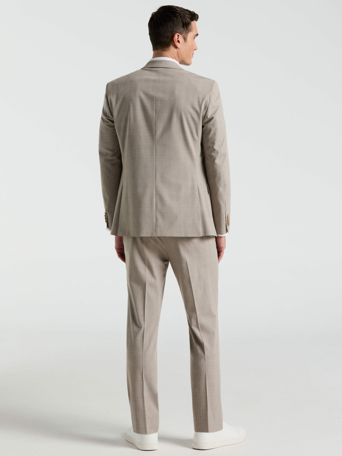 Slim Fit Plaid Print Suit Pant | Perry Ellis