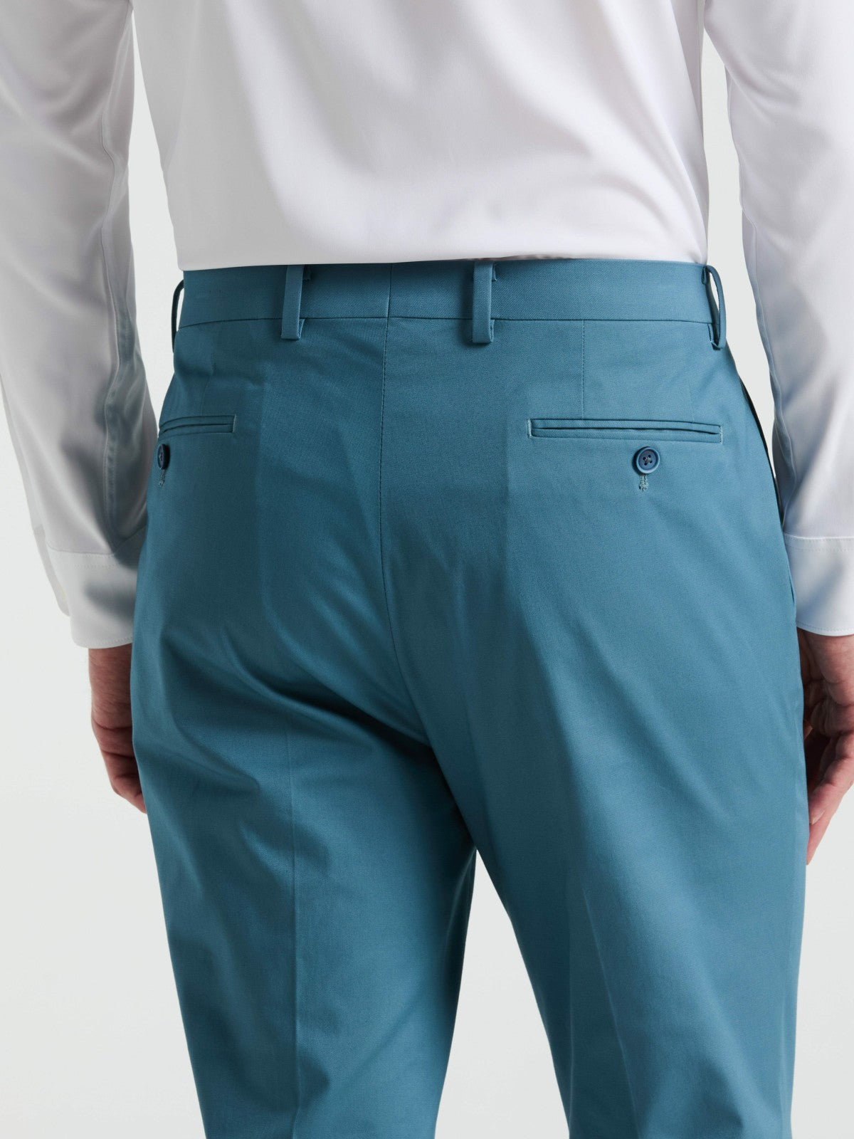 Slim Fit Solid Cotton Blend Suit Pant | Perry Ellis