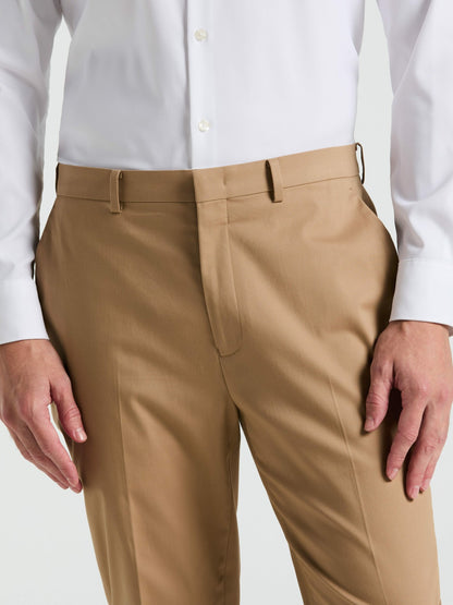 Slim Fit Solid Cotton Blend Suit Pant | Perry Ellis