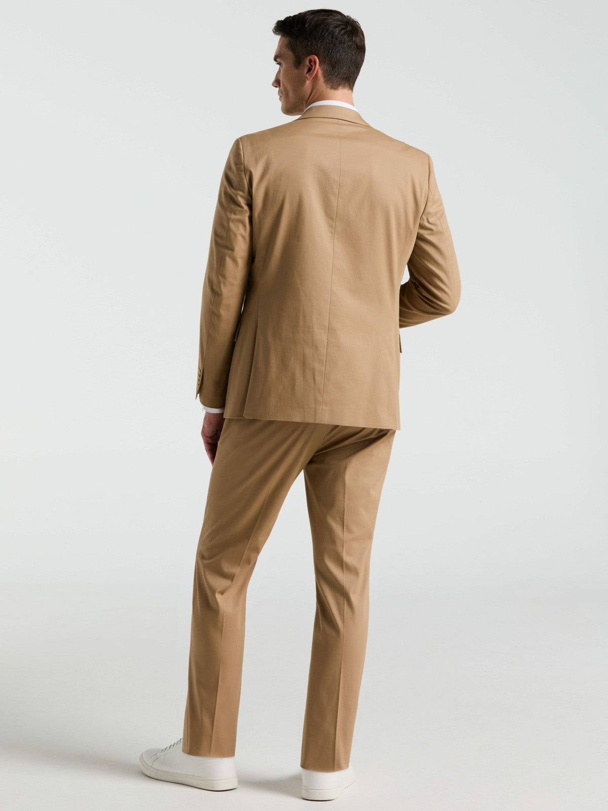 Slim Fit Solid Cotton Blend Suit Pant | Perry Ellis