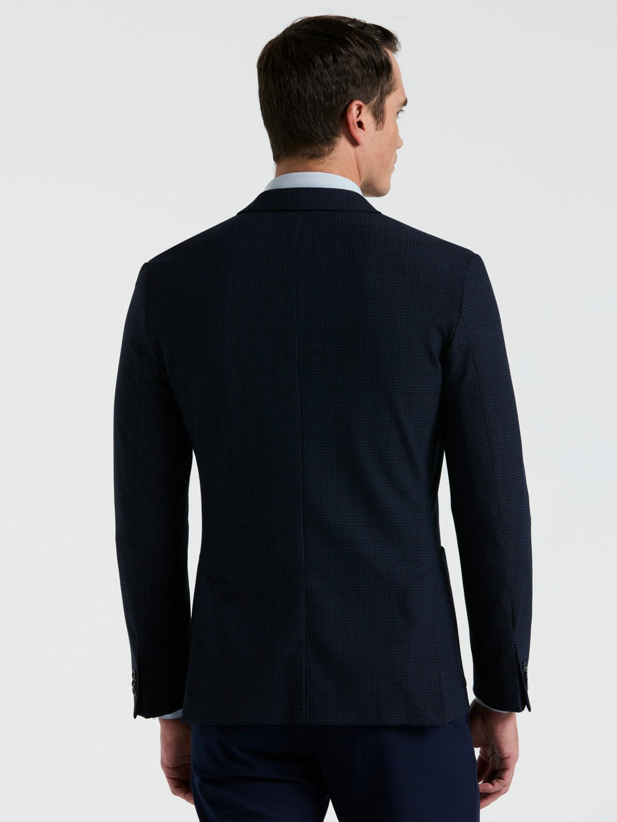 Slim Fit Textured Plaid Sportcoat | Perry Ellis