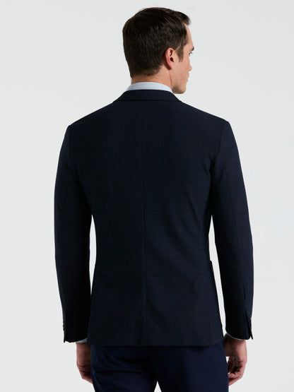 Slim Fit Textured Plaid Sportcoat | Perry Ellis