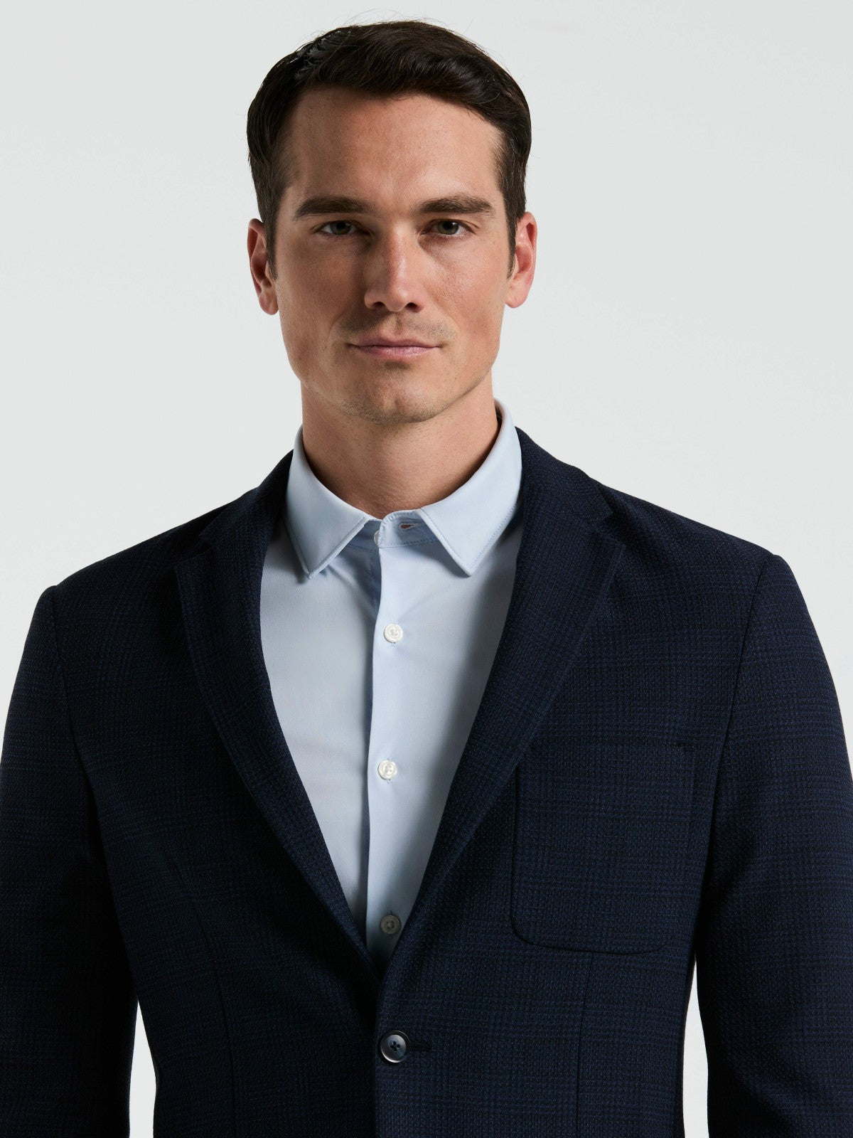Slim Fit Textured Plaid Sportcoat | Perry Ellis