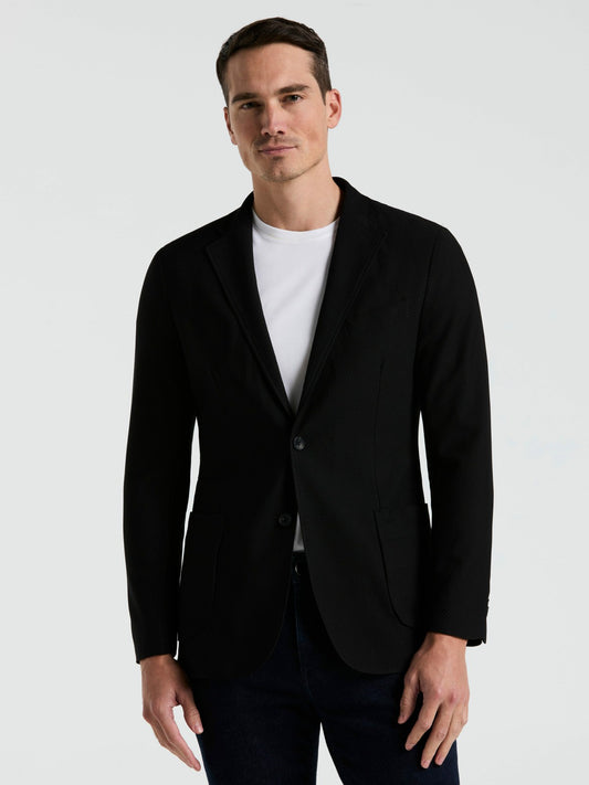 Slim Fit Solid Knit Blazer | Perry Ellis