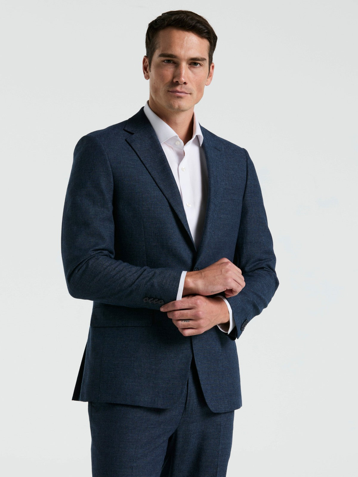 Slim Fit Solid Linen Blend Suit Jacket | Perry Ellis