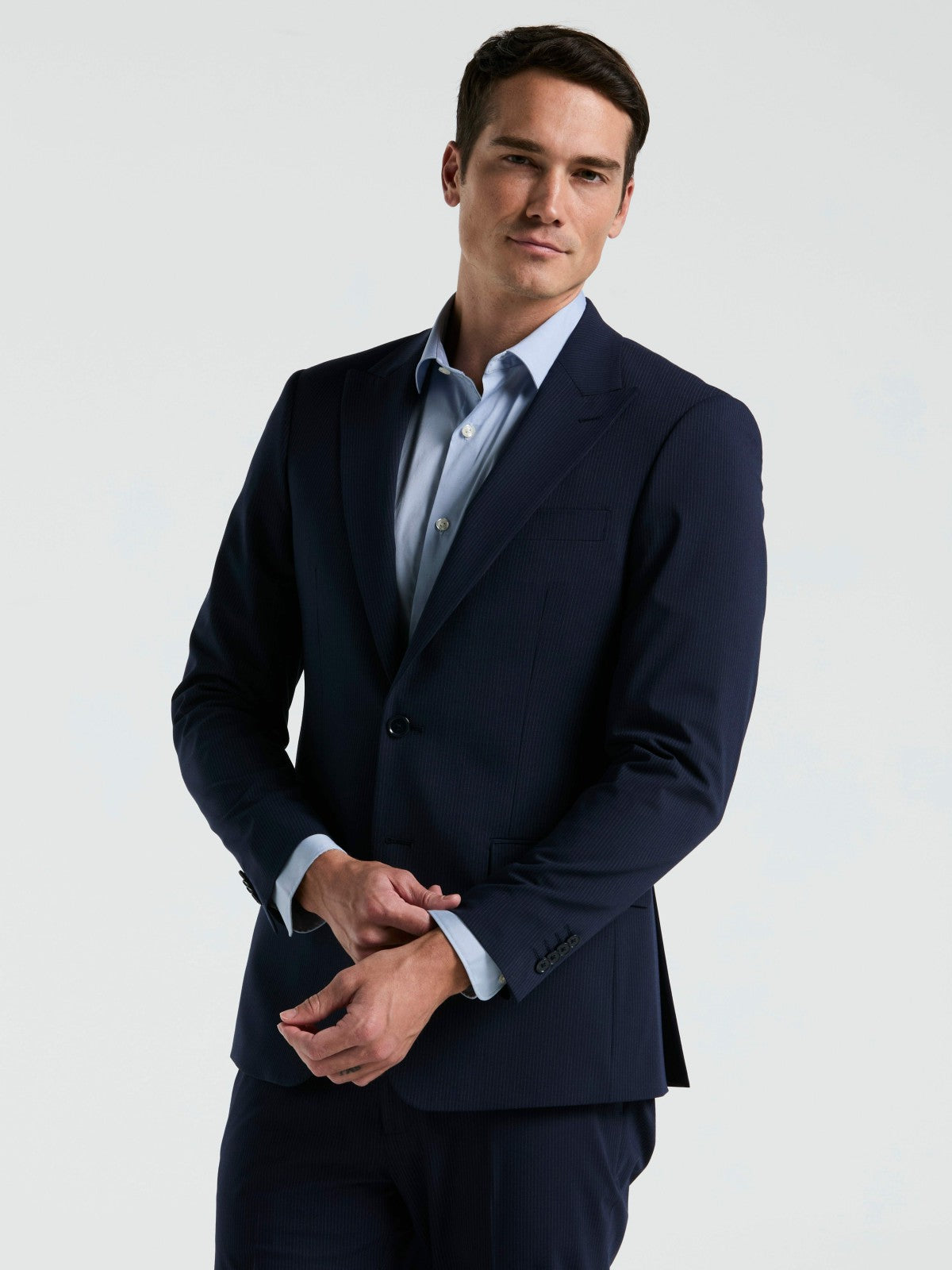 Slim Fit Pinstripe Suit Jacket | Perry Ellis