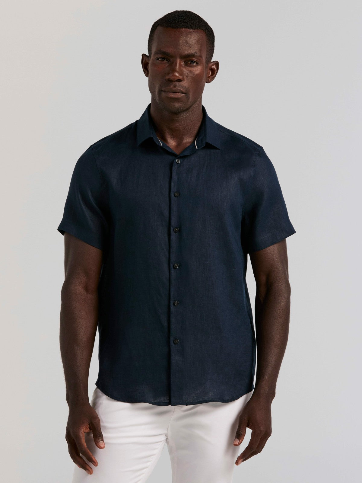 Solid Linen Shirt | Perry Ellis