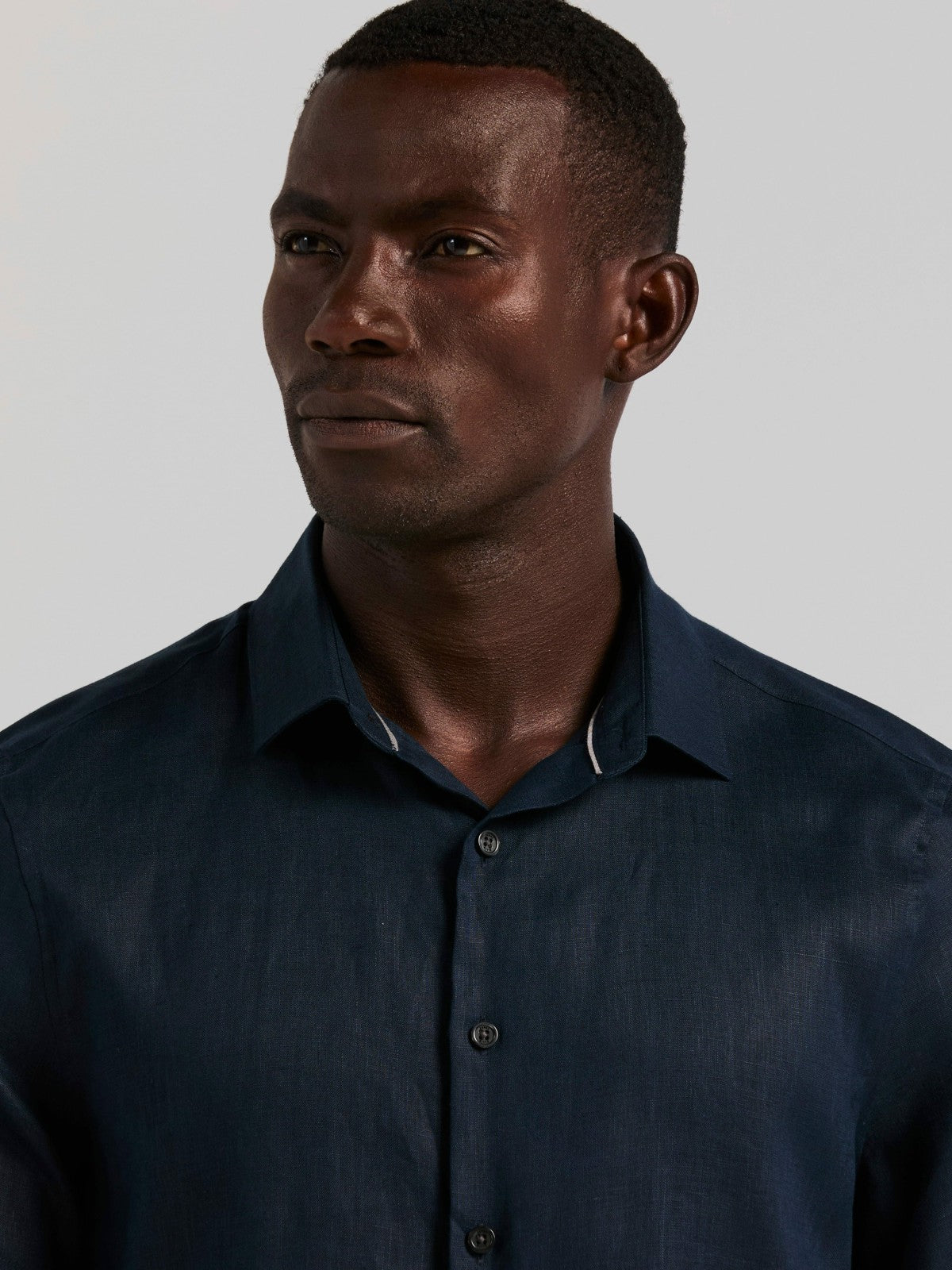 Solid Linen Shirt | Perry Ellis