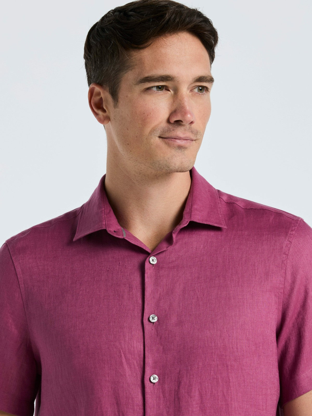 Solid Linen Shirt | Perry Ellis