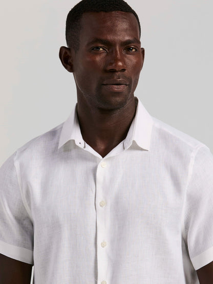 Solid Linen Shirt | Perry Ellis