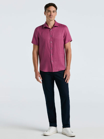 Solid Linen Shirt | Perry Ellis