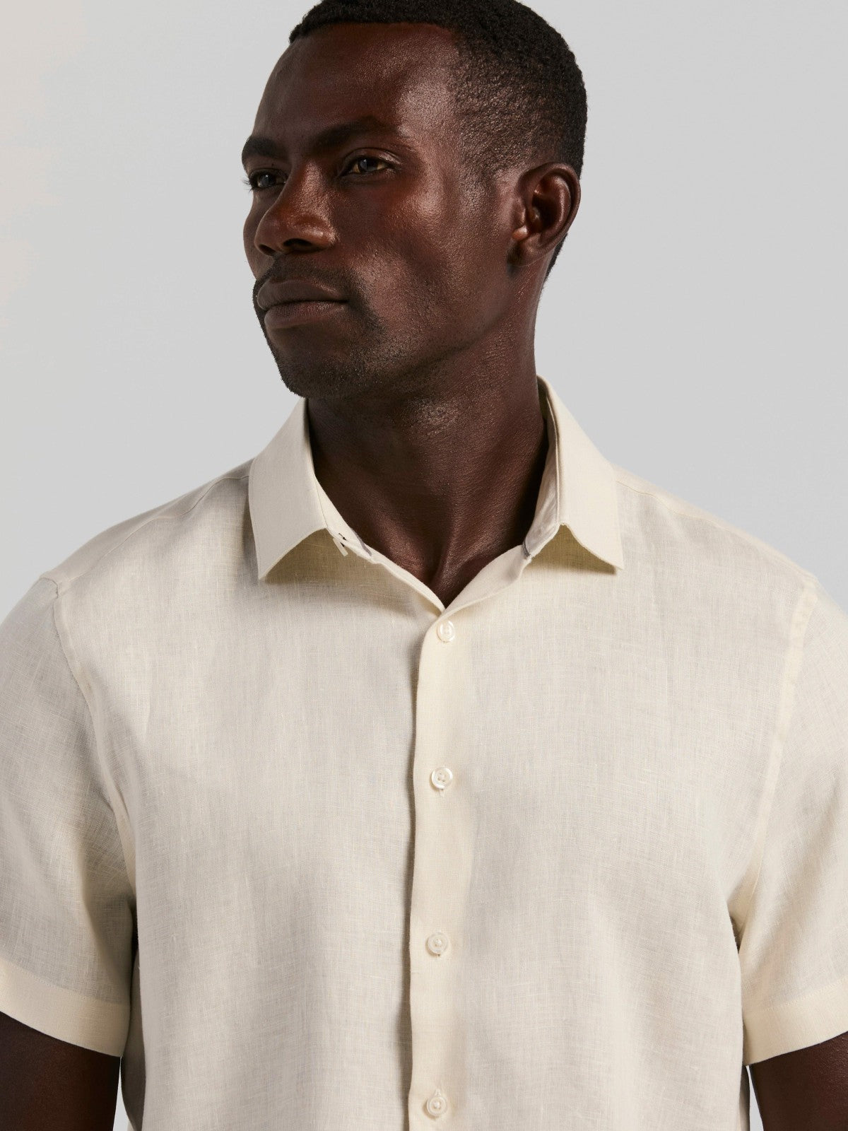 Solid Linen Shirt | Perry Ellis