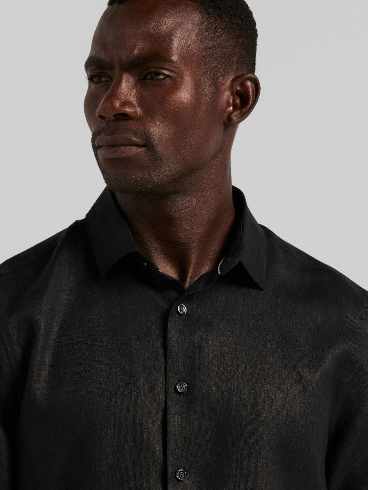 Solid Linen Shirt | Perry Ellis
