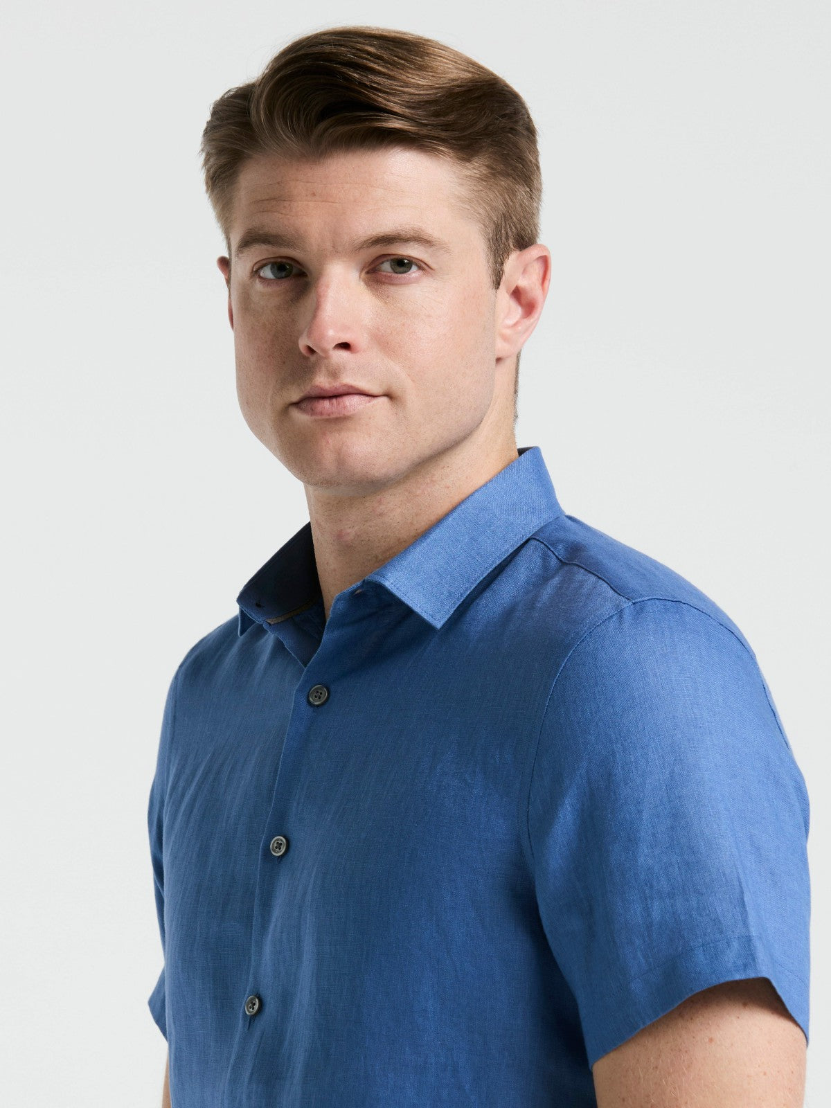 Solid Linen Shirt | Perry Ellis