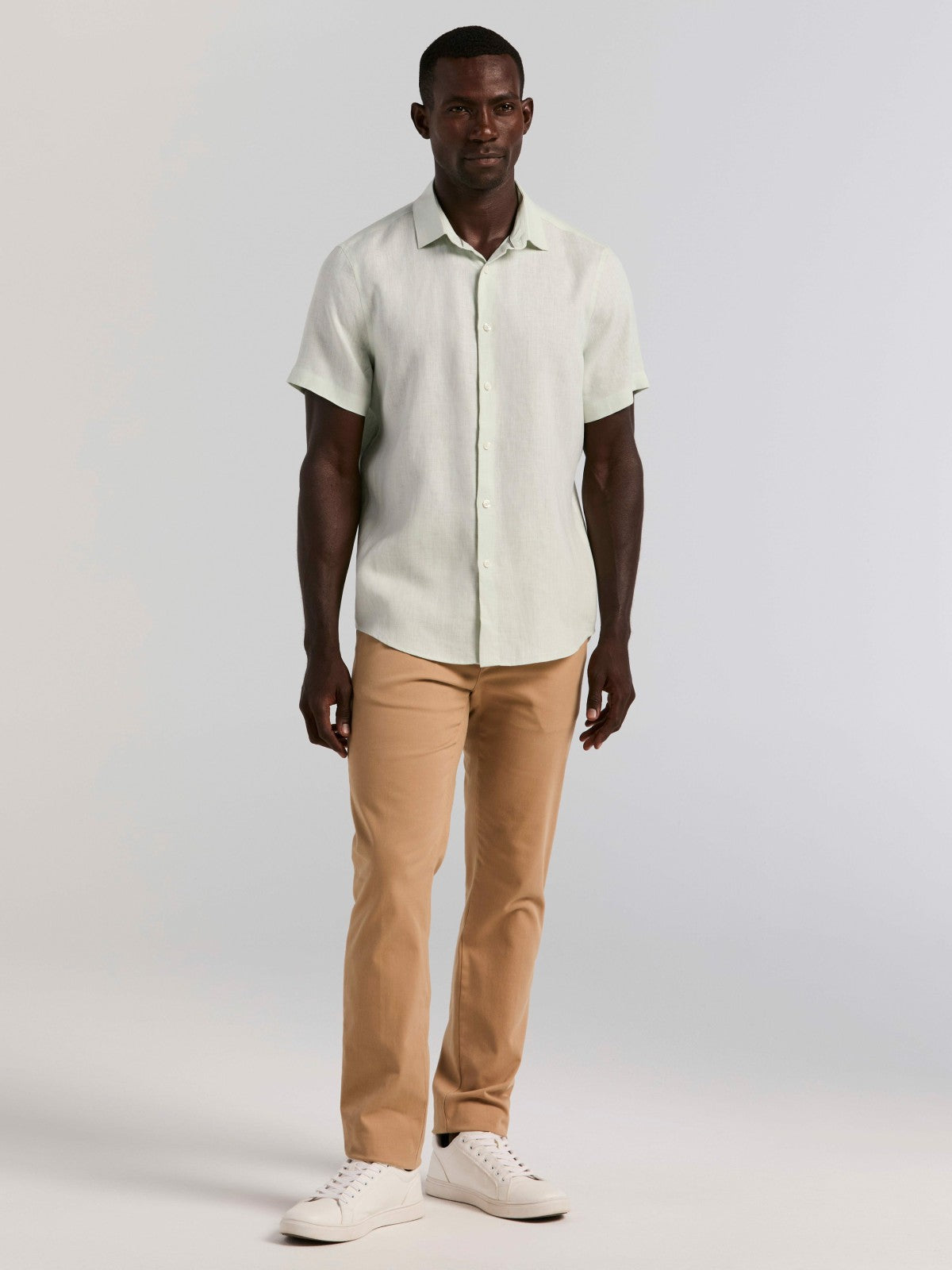 Solid Linen Shirt | Perry Ellis