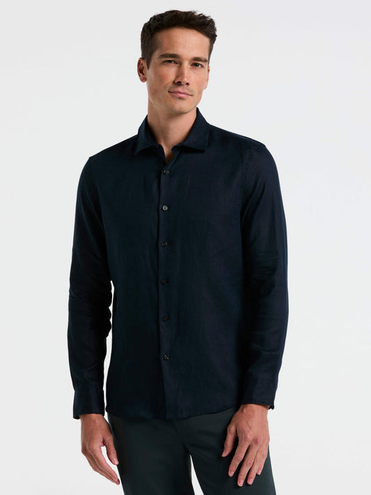 Solid Linen Shirt | Perry Ellis