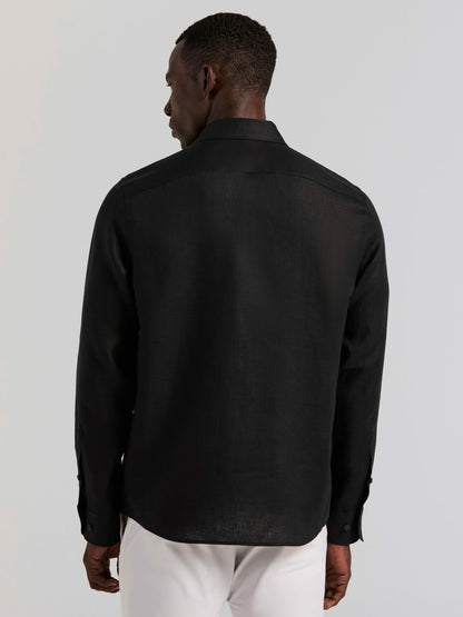 Solid Linen Shirt | Perry Ellis