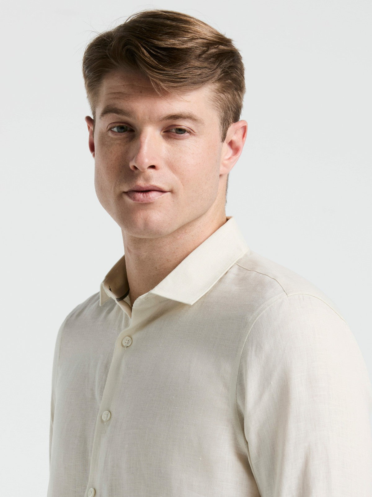 Solid Linen Shirt | Perry Ellis