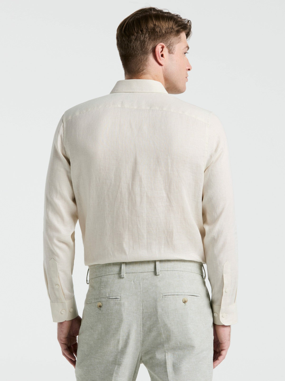 Solid Linen Shirt | Perry Ellis