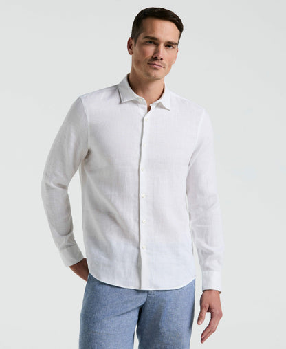 Solid Linen Shirt | Perry Ellis