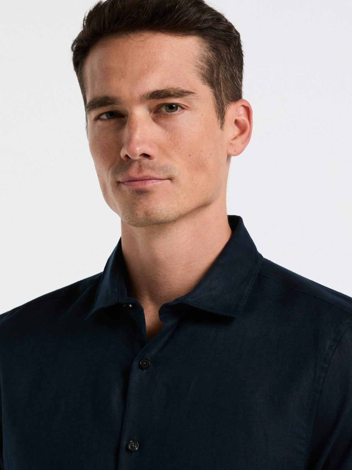 Solid Linen Shirt | Perry Ellis